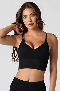 Seamless Ribbed Padded Bra