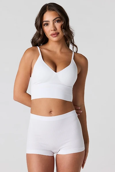 Short côtelé sans couture pour garçon (paquet de 2)