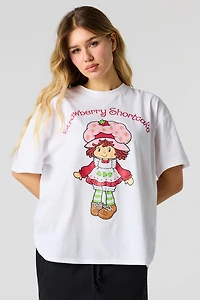 T-shirt de coupe garçonne à imprimé Strawberry Shortcake