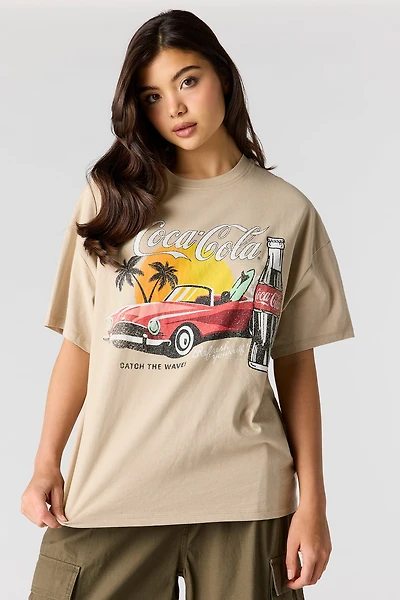 T-shirt en coton épais de luxe à imprimé Coca-Cola