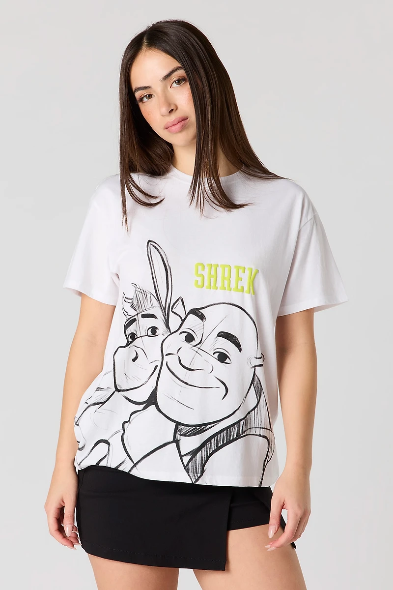 Shrek Puff Print Boyfriend T-Shirt