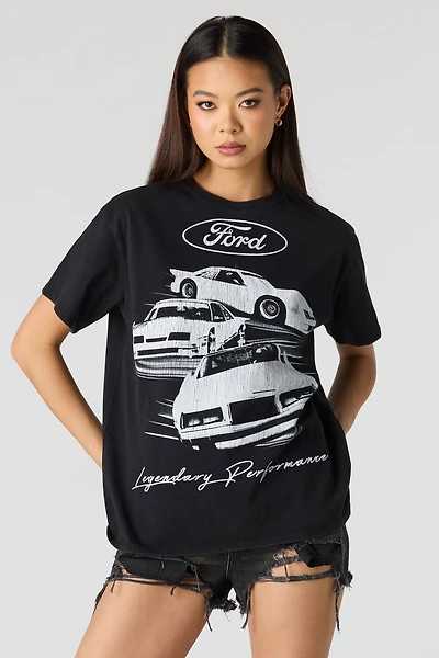 Luxe Heavy Cotton Ford Graphic Oversized T-Shirt