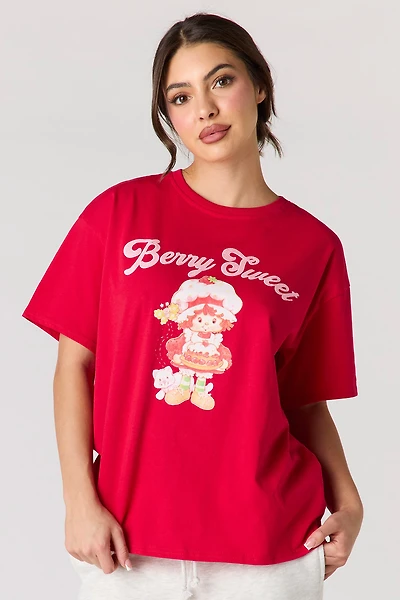 Luxe Heavy Cotton Strawberry Shortcake Graphic T-Shirt
