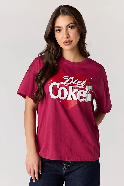 T-shirt en coton lourd luxueux avec imprimé Diet Coke