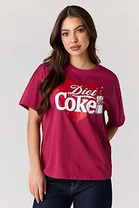 T-shirt en coton lourd luxueux avec imprimé Diet Coke