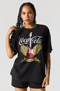 Coke Graphic Washed Oversized T-Shirt