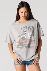 T-shirt de coupe garçonne délavé à imprimé Betty Boop