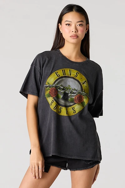 Guns N' Roses Graphic Washed Boyfriend T-Shirt