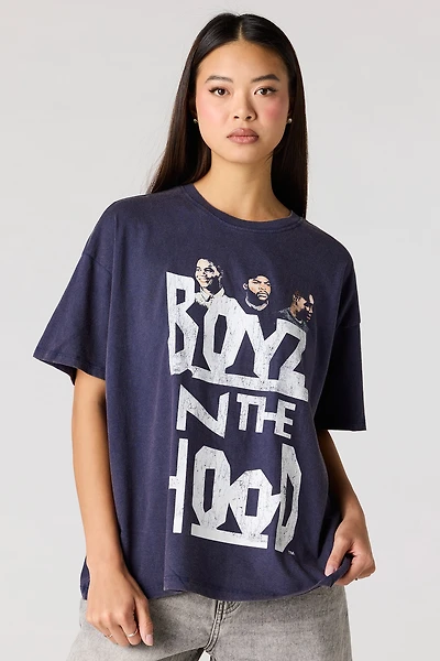 Boyz n the Hood Graphic Washed Boyfriend T-Shirt