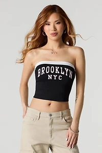 Graphic Contrast Tube Top