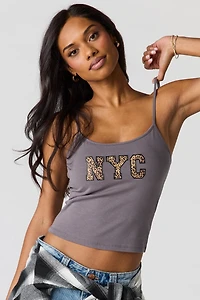 Camisole à imprimé HD et encolure dégagée