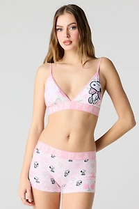 Peanuts Snoopy Triangle Bra & Boy Short Set