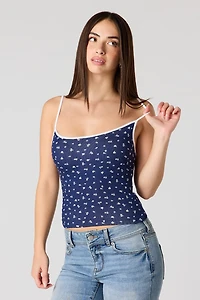 Braless Ribbed Scoop Neck Cami