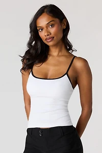 Camisole côtelé sans soutien-gorge intégré