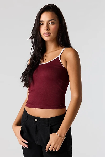 Seamless Ribbed Contrast Cami