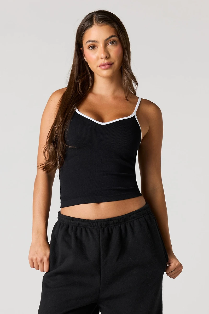 Seamless Ribbed Braless Tank