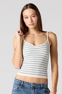 Braless Seamless Ribbed V-Neck Tank
