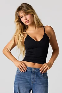 Braless Ribbed Seamless Crop Tank
