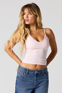 Braless Ribbed Seamless Crop Tank