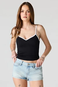 Braless Seamless Ribbed V-Neck Cami