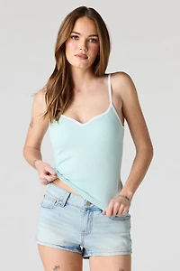 Braless Seamless Ribbed V-Neck Cami