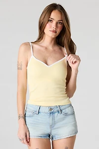Braless Seamless Ribbed V-Neck Cami