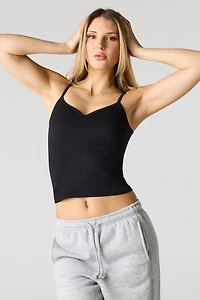 Braless Seamless Ribbed V-Neck Cami