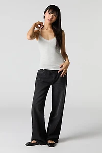 Camisole avec liséré de dentelle et encolure en V