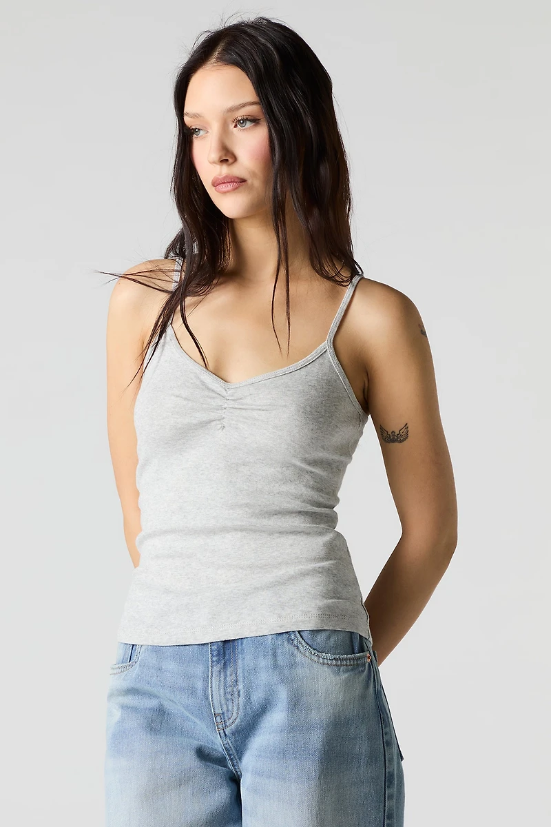 Ribbed Cinched Cami