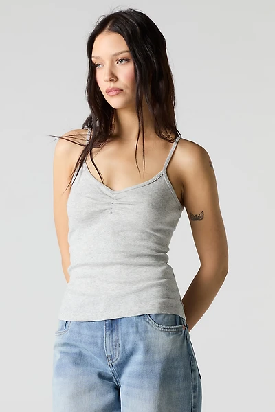 Ribbed Cinched Cami