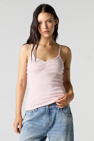 Camisole côtelée cintrée