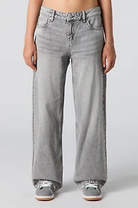 Light Grey Low Rise Baggy Jean