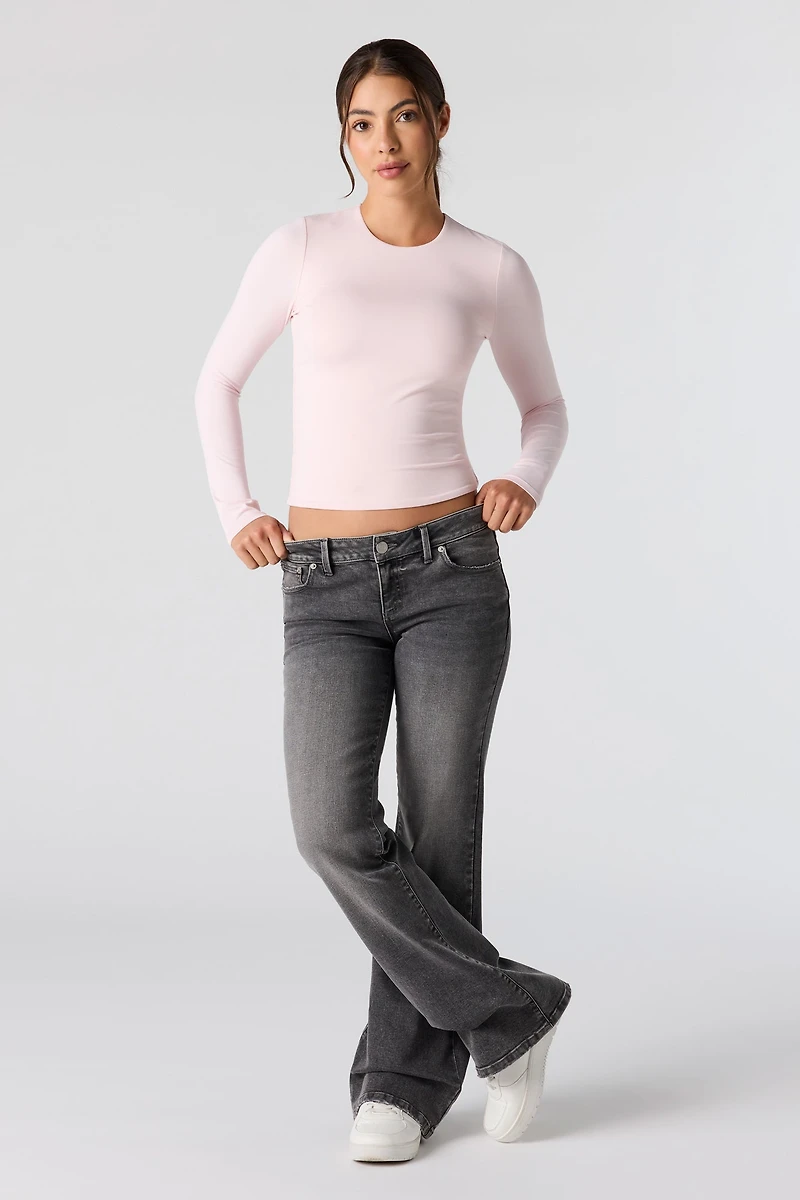 Low Rise Flare Grey Jean