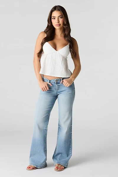 Low Rise Push Up Flare Medium Jean