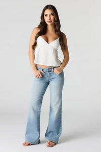 Low Rise Push Up Flare Medium Jean