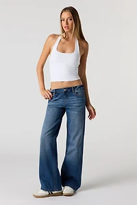 Low Rise Baggy Dark Jean