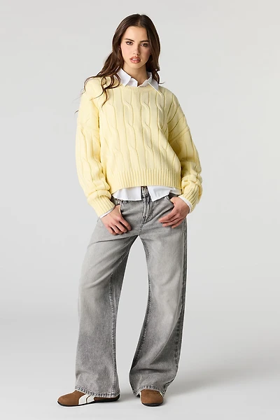 Low Rise Baggy Light Grey Jean