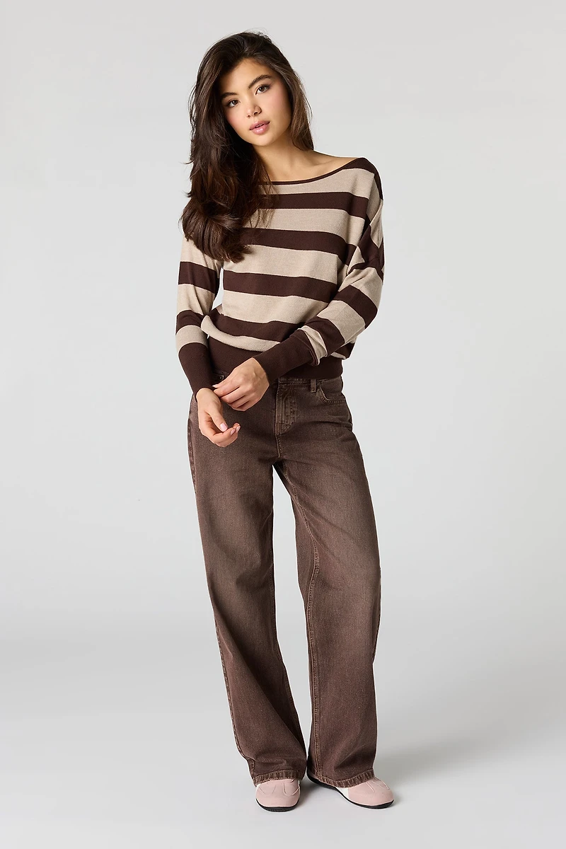 Low Rise Baggy Brown Jean