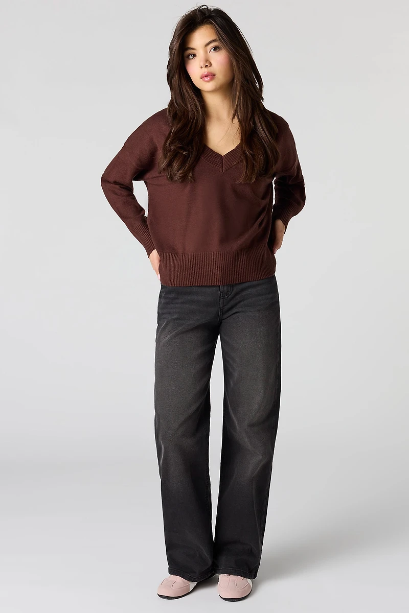 Stretch Baggy Washed Black Jean