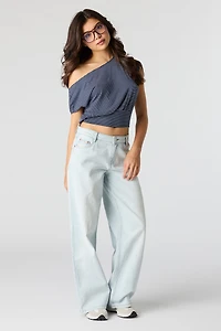 Low Rise Super Baggy Bleach Jean
