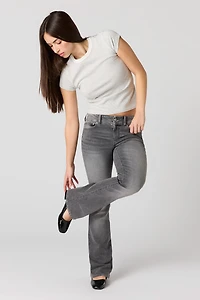 Low Rise Bootcut Grey Jean