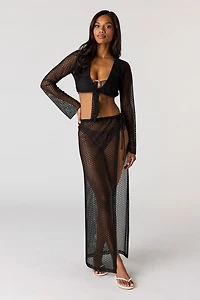 Crochet Maxi Skirt Swim Cover Up