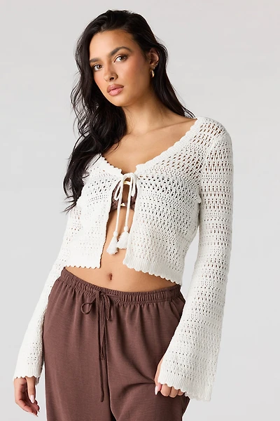 Haut couvre-maillot crocheté avec attache