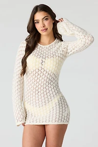 Minirobe couvre-maillot crochetée avec dos ouvert