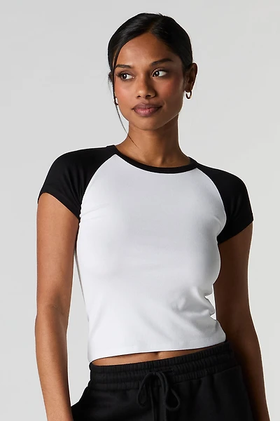 Ribbed Raglan T-Shirt