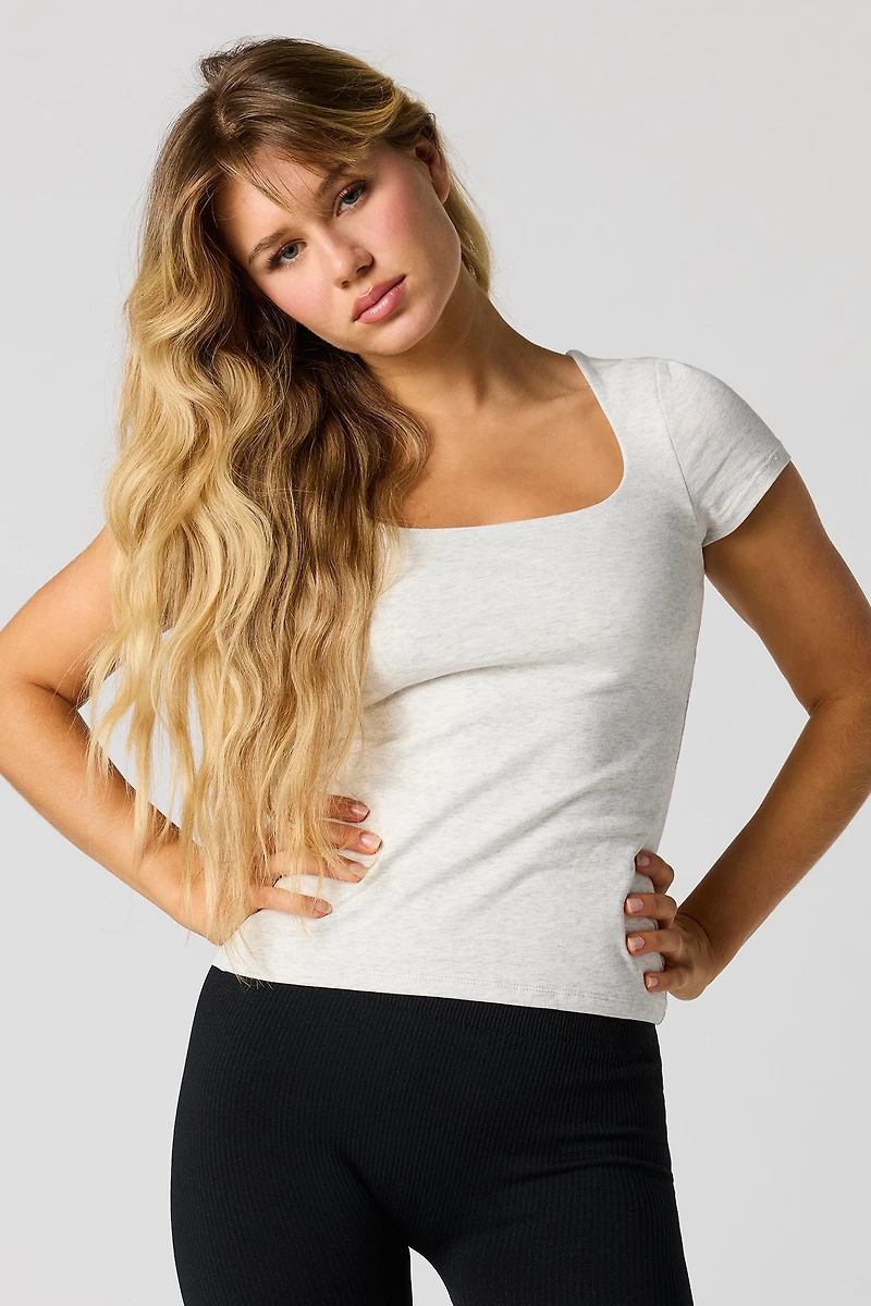 Soft Contour Scoop Neck T-Shirt
