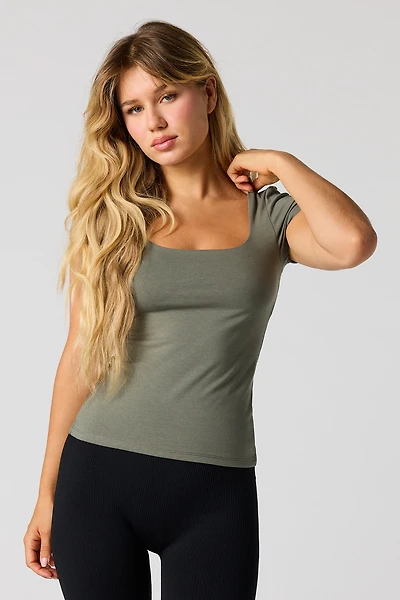 Soft Contour Scoop Neck T-Shirt
