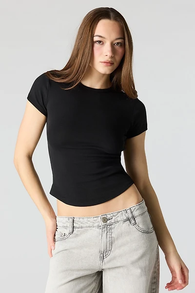 Curved Hem T-Shirt