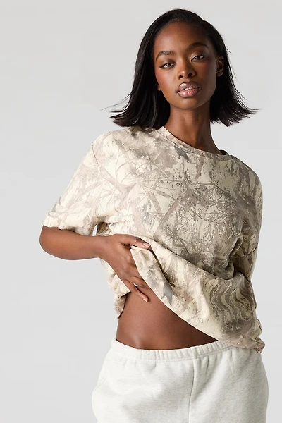 T-shirt carré surdimensionné en coton lourd de luxe