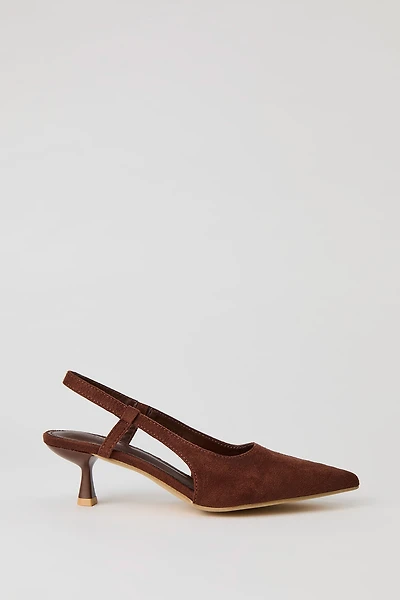 Escarpins à talons bobine enfiler en similisuède